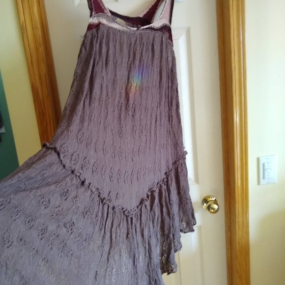 Free People high low crochet sleeveless tunic dress NWOT - Picture 4 of 11